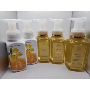 QTY 5 - Bath & Body Works Kitchen lemon Gentle Foaming Hand Soap 8.75oz